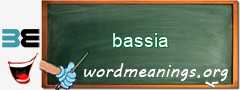 WordMeaning blackboard for bassia